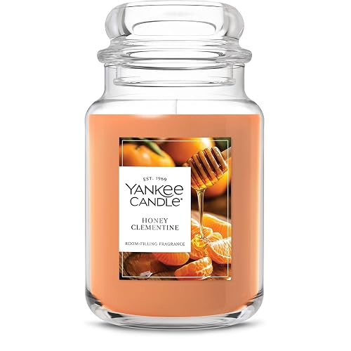 Yankee Candle - Vela perfumada con aroma a miel, tarro grande de 22 onzas con hasta 150 horas de combustión, regalo