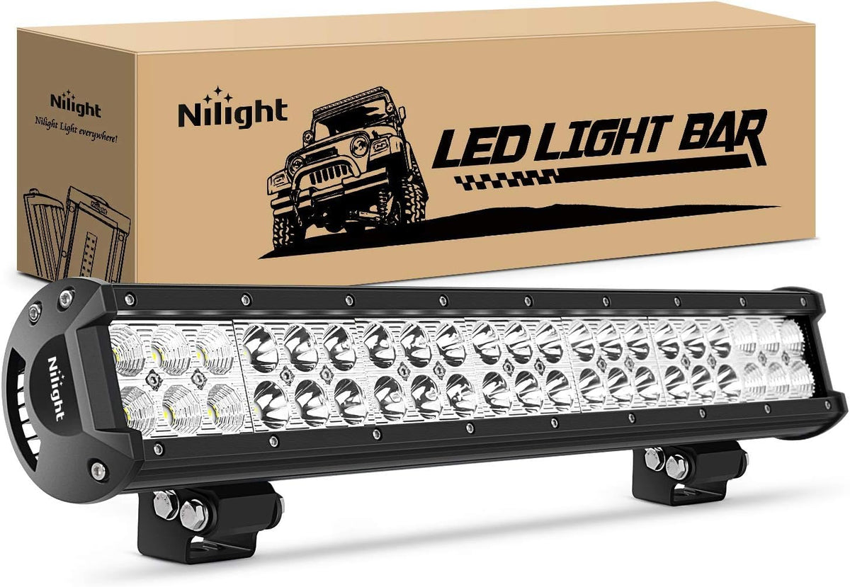 Nilight Barra de Luces LED de Trabajo para Todo Terreno, Varias Medidas - 1 PCS 126W Light