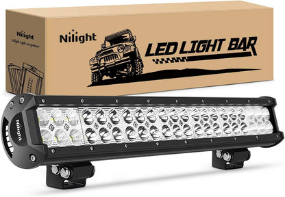 Nilight Barra de Luces LED de Trabajo para Todo Terreno, Varias Medidas - 1 PCS 126W Light