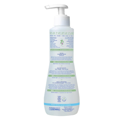 Agua limpiadora para bebés Mustela - Agua micelar sin enjuague - con aguacate natural y aloe vera - para la cara, el cuerpo y el pañal del bebé - 10.14 fl. onz.