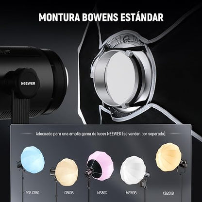 NEEWER 65cm Softbox Linterna, Difusor de Luz de 360° de Liberación Rápida Softbox con Bowens Mount con Aleación de Nylon para RGB CB60 CB60B CB200B MS60B MS60C MS150B Luz de Video LED Continua, NS26L