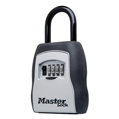 Master Lock Caja de seguridad, pon tu propia combinación, capacidad para 5 llaves, Talla portable, 5 Key Capacity, Negro