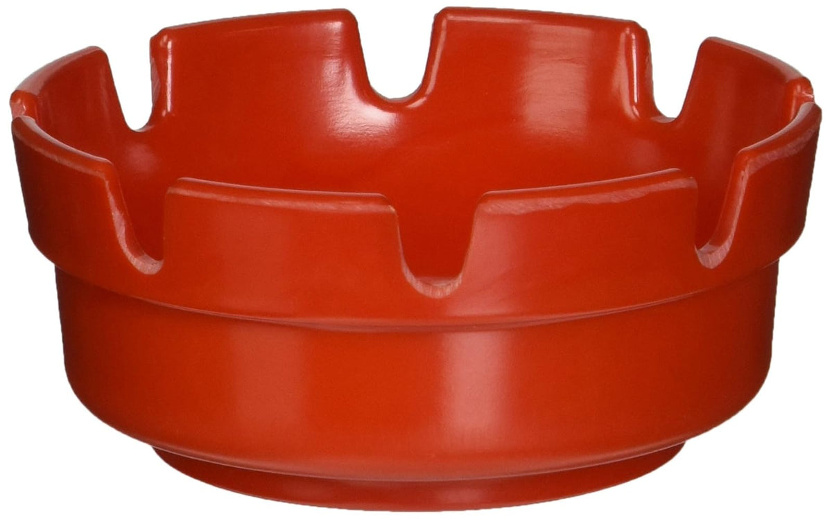 Winco Cenicero redondo de 12 piezas, 4 pulgadas, rojo