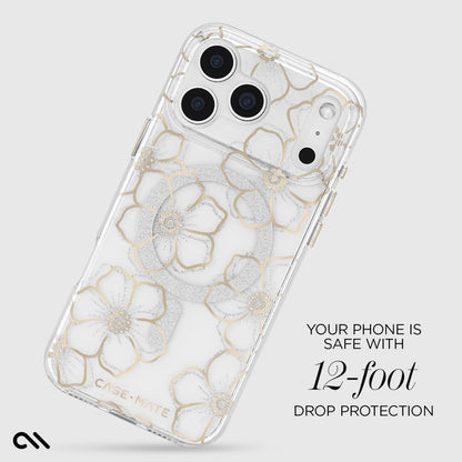 Case-Mate - Funda para iPhone 17 Pro MAX [Compatible con MagSafe] - Funda para teléfono con diseño Floral Brillante con protección contra caídas de 12 pies, Cubierta magnética Premium para iPhone 17