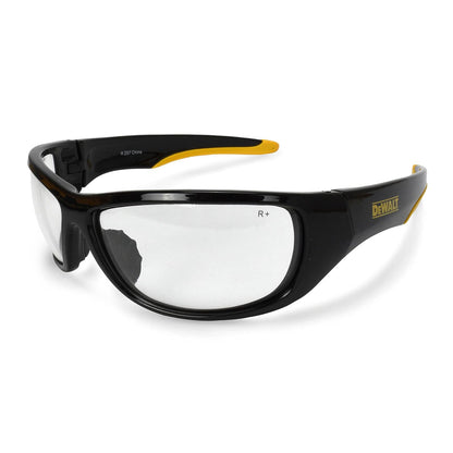DEWALT Dominator Lentes de Seguridad - Marco negro - amarillo con lente transparente - 8 inches x 3 inches x 2 inches