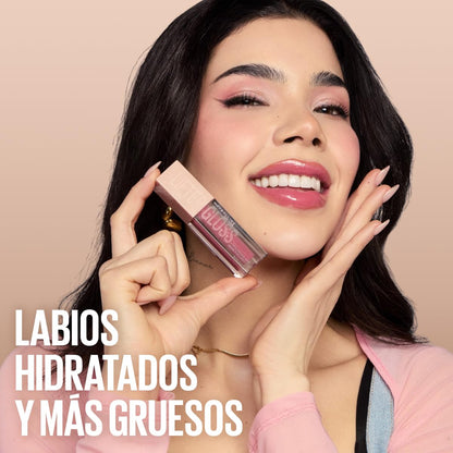 Maybelline Brillo labial con ácido hialurónico, Lifter Gloss tono Amber, 5.4ml