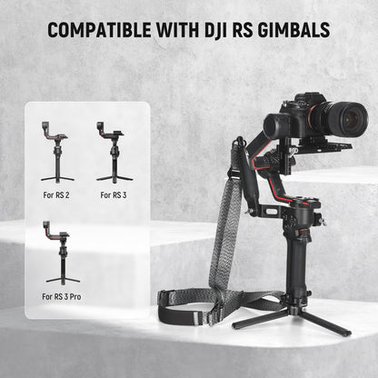 NEEWER Correa Hombro para Gimbals RS4 y RS3; Cinturón Acolchado Ajustable con Placa Base Liberación Rápida y Hebilla QD; Compatible con dji RS4 RS4Pro RS3 RS3Pro RS2 Sling Handle, Gris, GA016