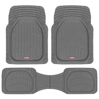 Motor Trend flextough alfombrillas - Plato hondo alfombrillas de goma resistente para automóvil SUV Camión & Van, color negro, Gris