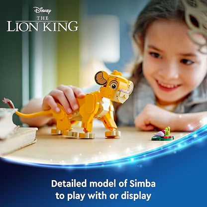 LEGO® | Disney El Rey León: Simba Cachorro: Juguete Infantil construible con Figura articulada, para Jugar y exhibir, Regalo Divertido para niñas y niños de 6 años en adelante 43243