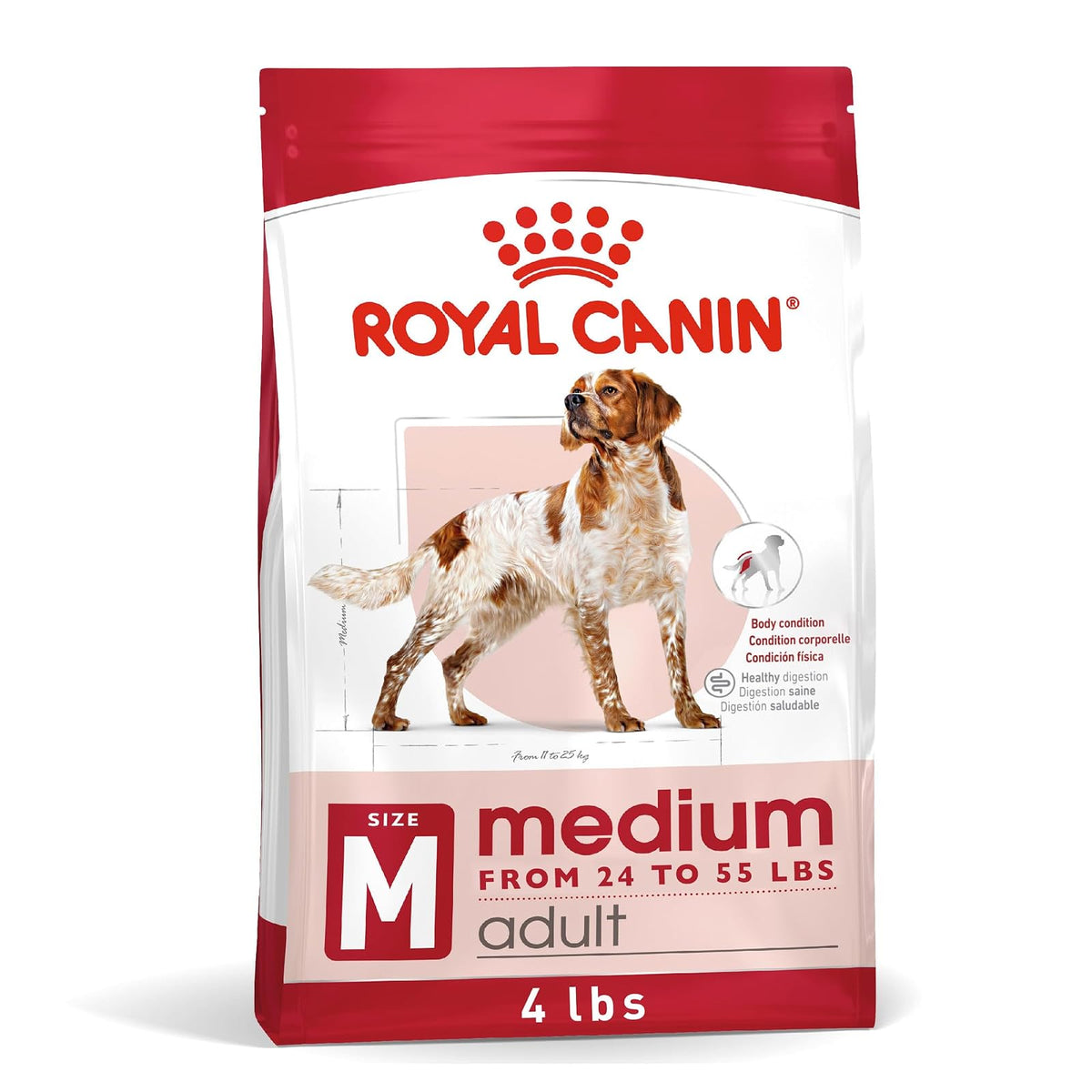 ROYAL CANIN - Alimento Seco para Perro Adulto Raza Mediana, 1.82 kg