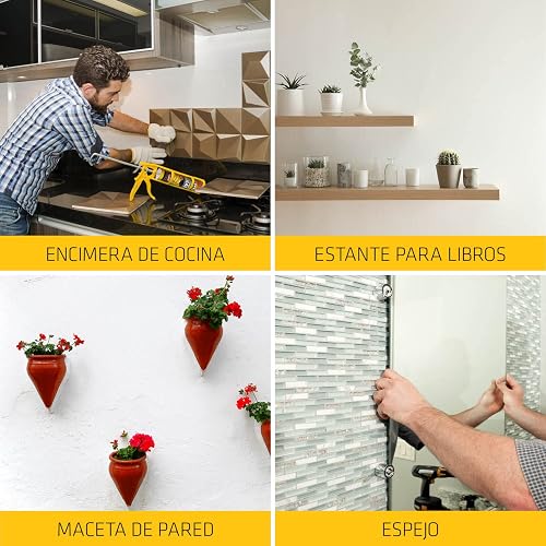 Sika - Adhesivo de Poliuretano SikaBond Ultimate Grab - Adhesivo de Agarre Instantáneo Multiusos - Excelente Adherencia e Impermeable - Uso Interior y Exterior - Impermeable - Gris - Cartucho 300 ml