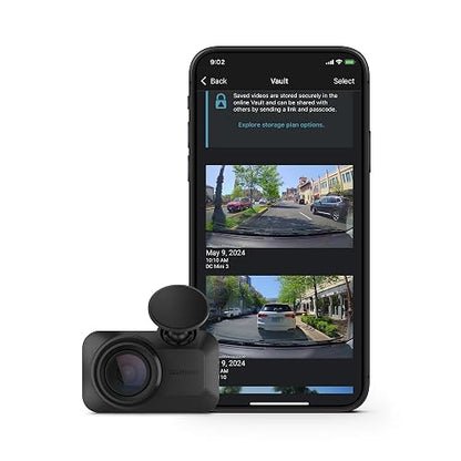 Garmin Dash CAM Mini 3 | Graba video HD 1080P con un campo de visión de 140 grados, cámara de tablero ultracompacta y de tamaño clave, control de voz