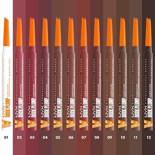 NYX Professional Makeup Duck Plump Liner, Delineador de Labios Voluminizador, 10 Horas de Duración, Infusionado con Jengibre, Tono Double Dose