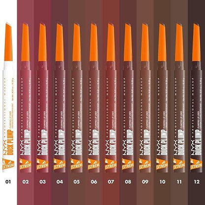 NYX Professional Makeup Duck Plump Liner, Delineador de Labios Voluminizador, 10 Horas de Duración, Infusionado con Jengibre, Tono Double Dose