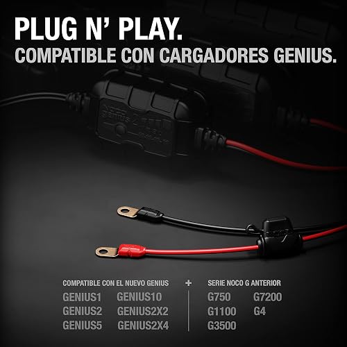 NOCO GC002 Accesorio de Terminales de Ojal M6 X-Connect para Cargadores de Baterías Inteligentes Genius