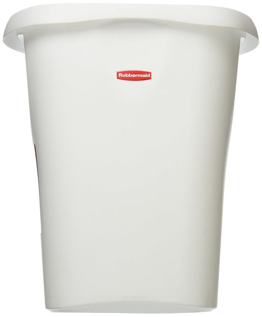 Rubbermaid – Cesto Rectangular sin Tapa que se Ajusta junto al Inodoro y Dentro de Gabinetes, Bote con Borde Reforzado que Sujeta la Bolsa, Capacidad de hasta 11 L, Blanco FG5L5100WHT