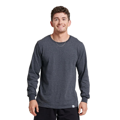 Russell Athletic Playera de Manga Larga de Alto Rendimiento para Hombre - Negro Heather - XXL