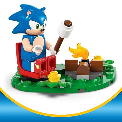 LEGO® Sonic The Hedgehog™ Batalla de Sonic en la Fogata Juguete Coleccionable para niños y niñas de 7 años en adelante y Fans de los Videojuegos, Divertido Juego construible 77001