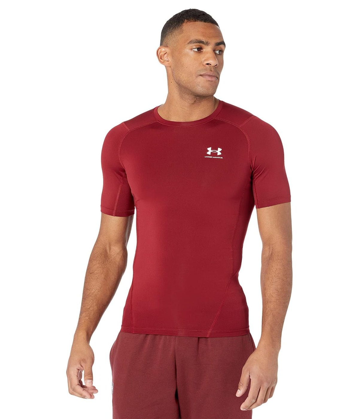 Under Armour HeatGear Camiseta de Compresión para Hombre - Rojo (Cardinal - White - 625) - 3XL