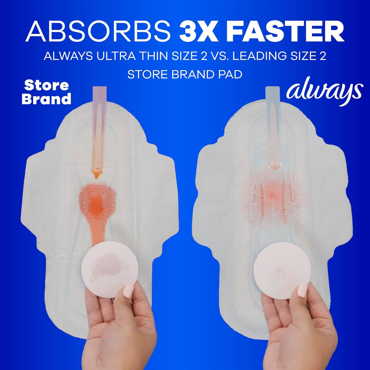 Always Ultra Thin Size 2 Feminine Pads without Wings, Super Absorbency, Unscented, 40 Count - Pack of 3 (120 Total Count) (Packaging May Vary)
