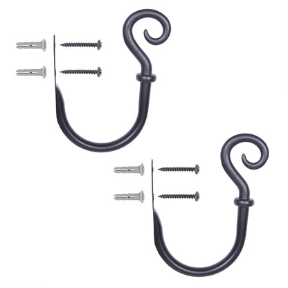 Kenney 54119 Arts and Crafts Holdback Hook Pair, Medium, Black