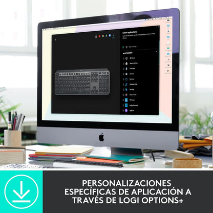 Logitech MX Keys y MX Master 3 for Business Gen2, Combinación de Teclado y Mouse, Inalámbrica, Ergonómica, Tecnología Logi Bolt Segura, Bluetooth, Certif. Global, Windows/Mac/Chrome/Linux - Grafito.