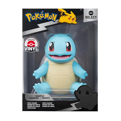 Jazwares Pokémon Squirtle Select Figura de Vinilo - Figura de 8 Pulgadas Hecha de Vinilo