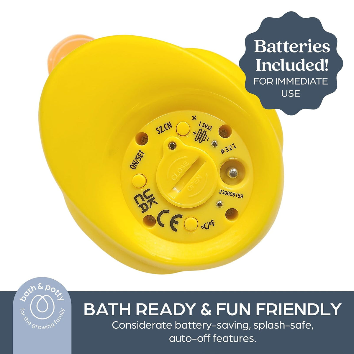 Dreambaby Duck - Termómetro de baño para bebé, resultados instantáneos, lector digital de agua y temperatura ambiente, divertido juguete flotante para recién nacidos