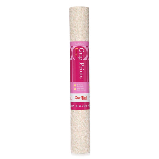 Con-Tact 08F-C8A39-04 Solid Grip Prints Non-Adhesive Non-Slip Shelf and Drawer Liner, 18-Inches by 8-Feet, Granite Sand