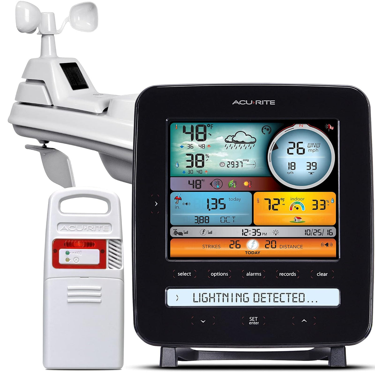 AcuRite 01022 M Pro Estación meteorológica con Lightning, Lluvia, el viento, temperatura, humedad, ticker