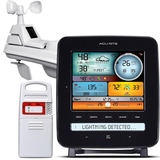 AcuRite 01022 M Pro Estación meteorológica con Lightning, Lluvia, el viento, temperatura, humedad, ticker
