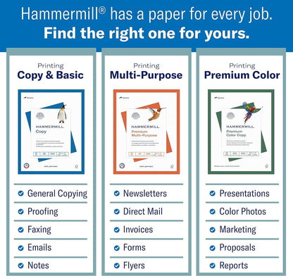 Hammermill Papel de color, papel de impresora verde de 26 libras, 8.5 x 11 pulgadas, 1 resma (500 hojas), fabricado en los Estados Unidos, papel pastel, 104380R
