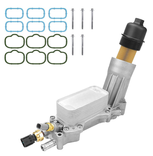 926-876 926-959 3.6L V6 Carcasa de Filtro de Aceite Enfriador de Aceite Compatible con Dodge Journey Charger Challenger Caravan Durango Avenger Wrangler Grand Cherokee Chrysler 200 300 Town Country