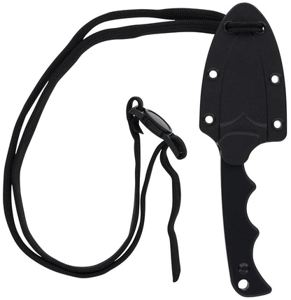 Smith & Wesson H.R.T Cuchillo de punta de lanza de 5.5 pulgadas, longitud total con longitud de hoja de 2 pulgadas y cordón separable, color negro