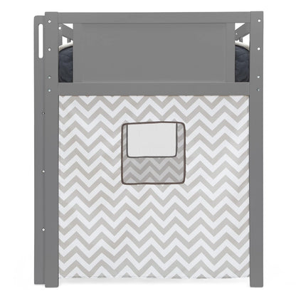 Delta Children Carpa Tipo Cortina para Cama Alta Twin (la Cama se Vende por Separado) - Estilo: Gris Chevron