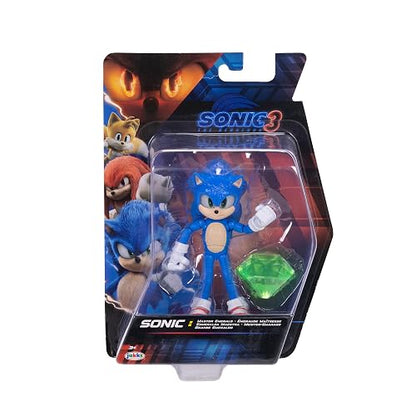 Figuras de acción de 13 cm de la película Sonic The Hedgehog 3: Sonic con Esmeralda, edición 3.