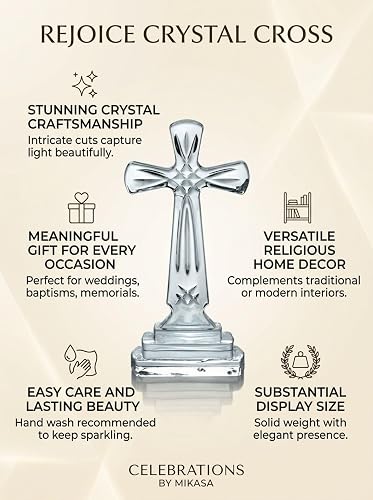 Celebrations by Mikasa Rejoice - Cruz de vidrio (9 pulgadas)
