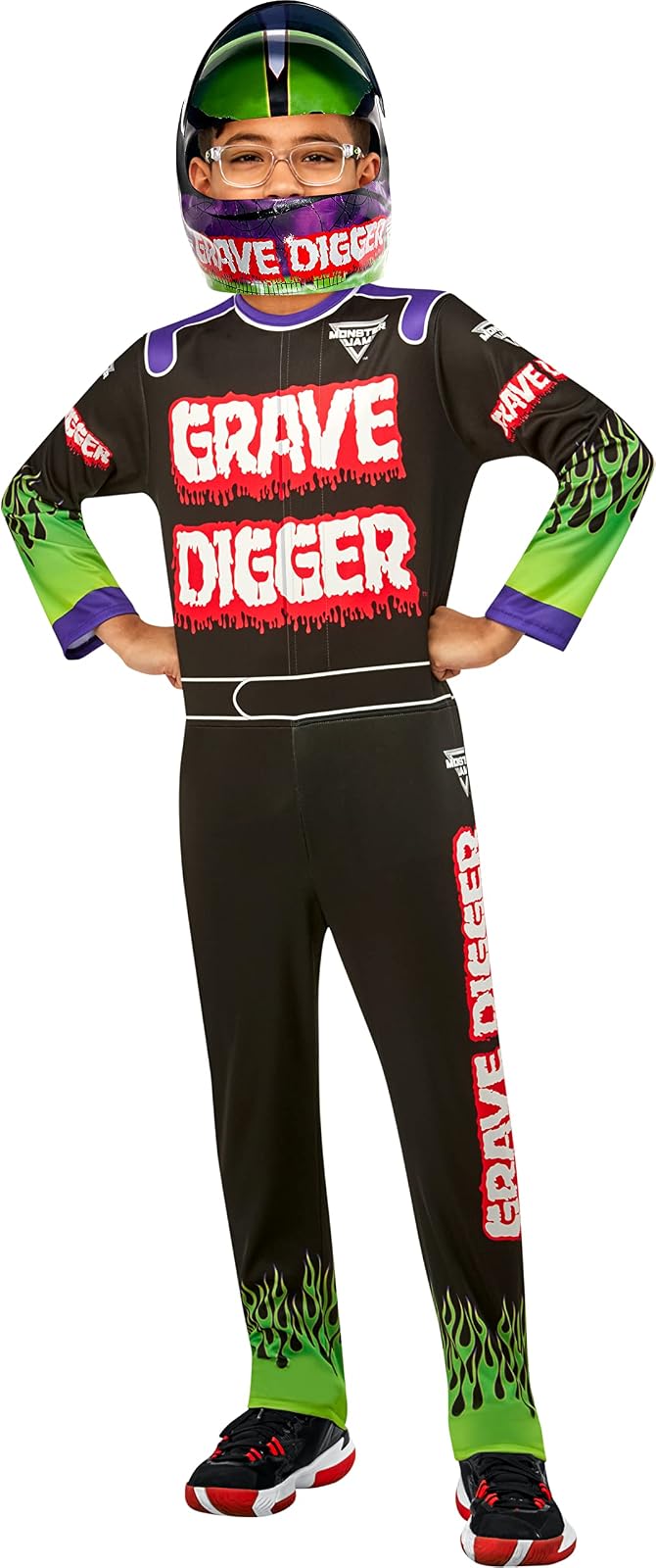 Disfraz Monster Jam: Grave Digger para niños por Rubies, talla grande
