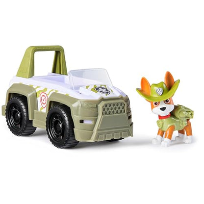 Paw Patrol, vehículo de Rescate de la Jungla de Tracker, vehículo de Juguete con Figura de acción Coleccionable, Juguetes respetuosos con el Medio Ambiente para niños y niñas a Partir de 3 años