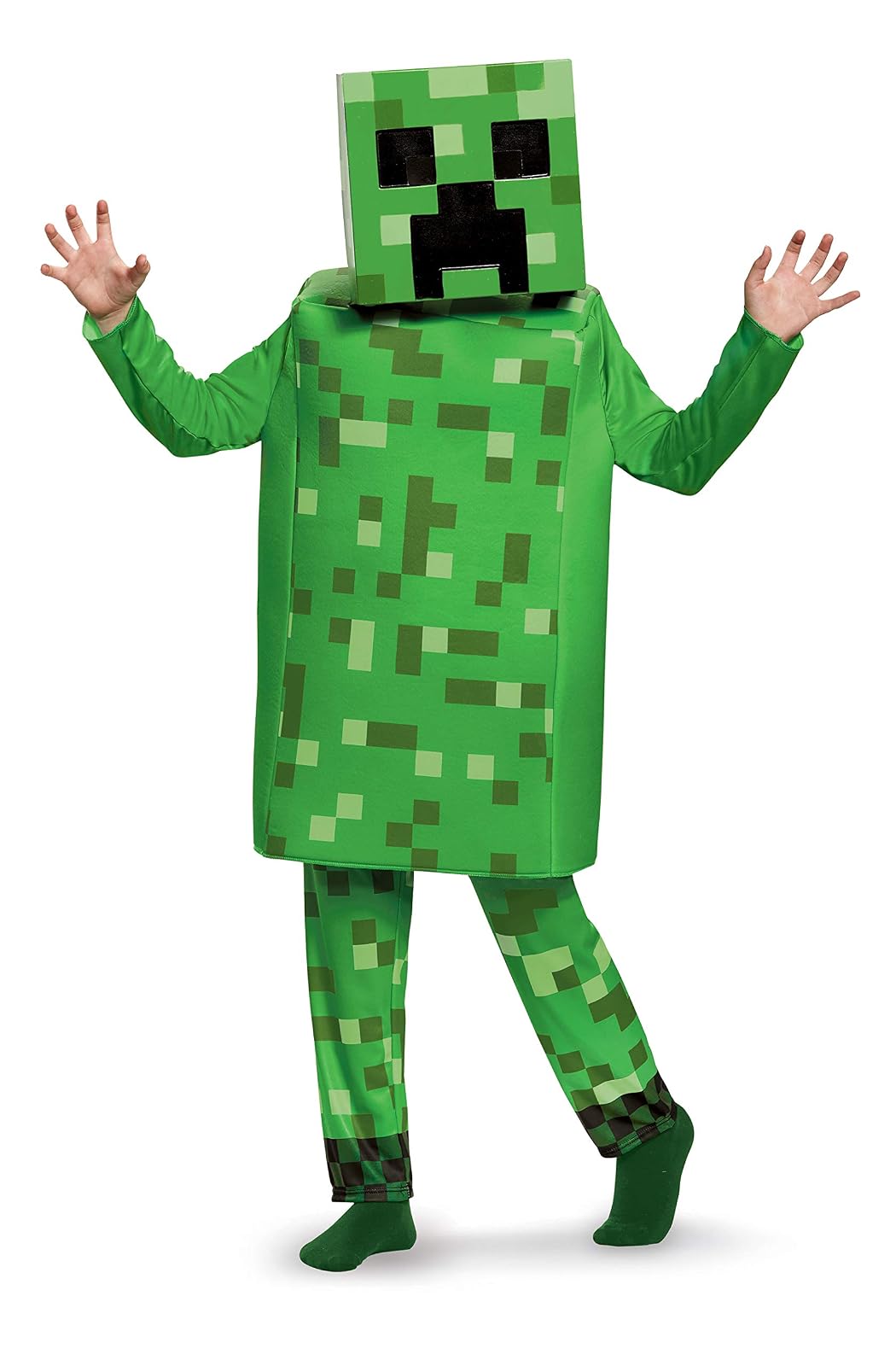 Creeper Disfraz de Minecraft de Lujo, Verde, Mediano (7-8)
