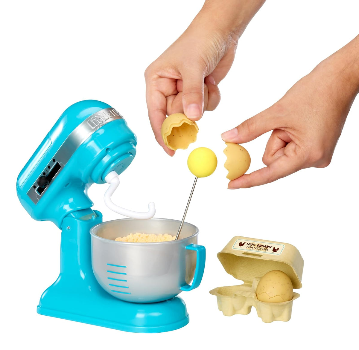 Little Tikes Creative Chefs Kit de Panadero - Con arena de juego Make-It! Mix, 18 accesorios, set de panadero realista para juegos de imitación, para niños y niñas de 3 años en adelante, NO COMESTIBLE