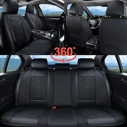 Coverado Fundas de Asiento de Piel, Juego Completo de Fundas de Asiento de Automóvil, Fundas de Asiento de Automóvil, Protector de Asiento de Automóvil, Impermeable, Fundas de Asiento de Automóvil, Asientos
