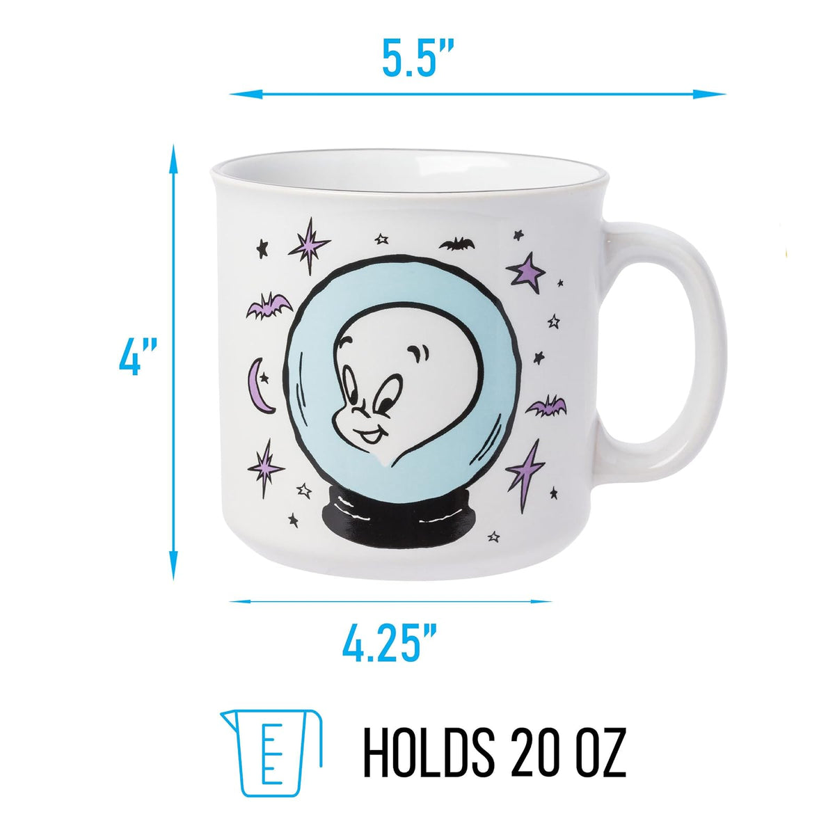 Silver Buffalo Casper The Friendly Ghost - Taza de cerámica, 20 onzas
