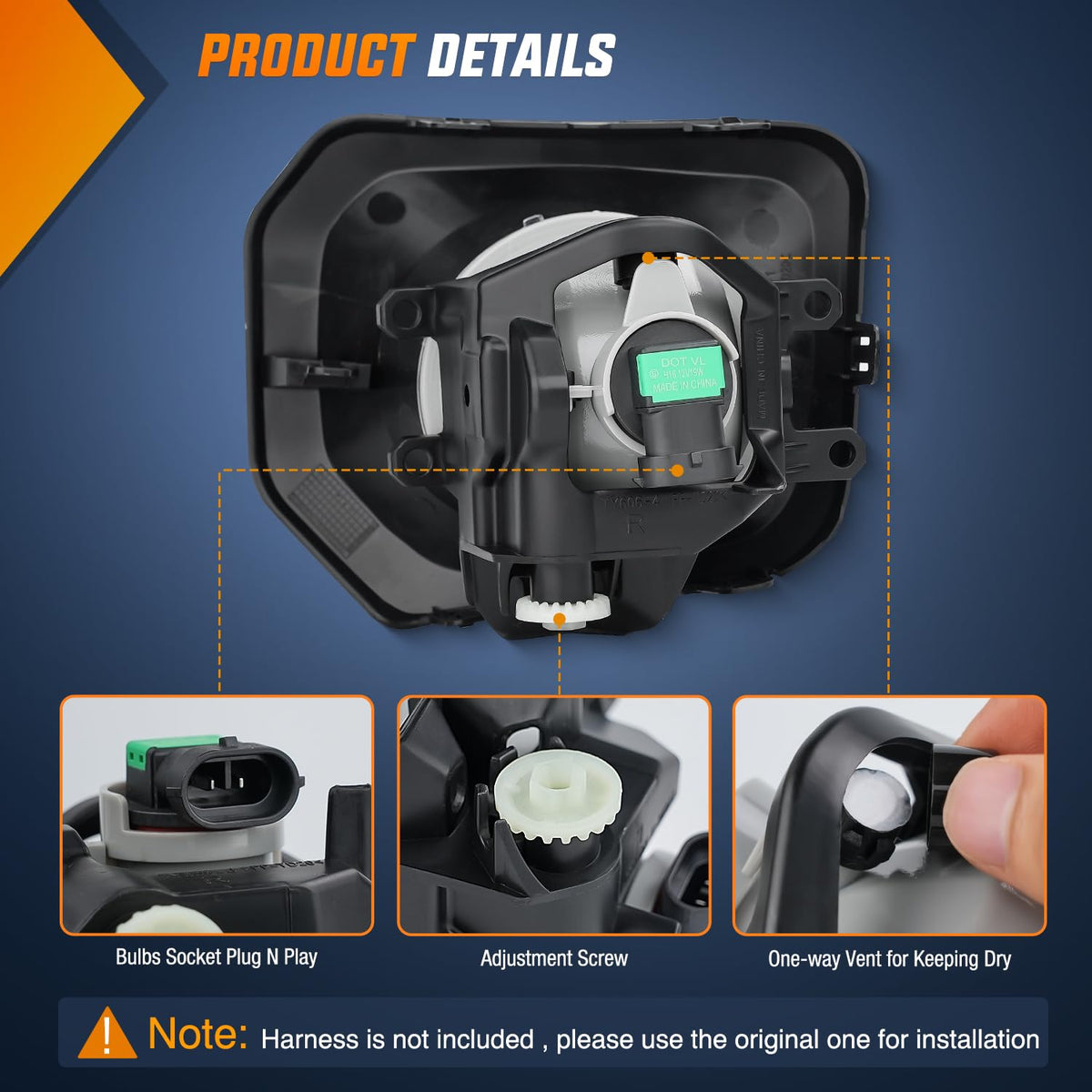 Nilight Focos Antiniebla para Toyota Tacoma 2016-2023 SR/SR5