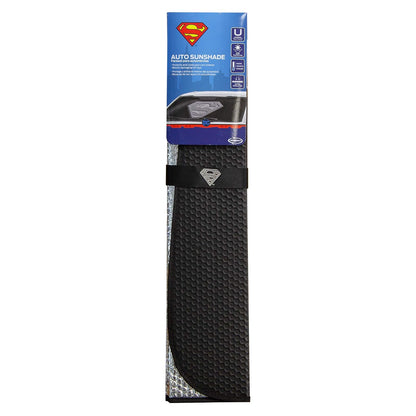 Plasticolor 003883R01 Superman DC Comics Logo Negro Acabado Mate Parasol Parabrisas Delantero Camión o SUV