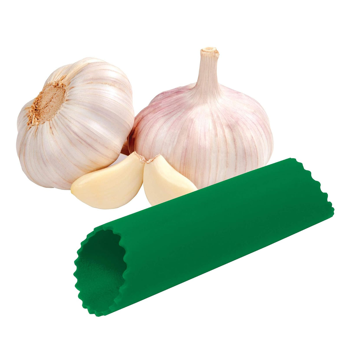 Fantes 43836 Fda Approved Silicone Garlic Peeler Tube, Green, The Italian Market Original Since 1906