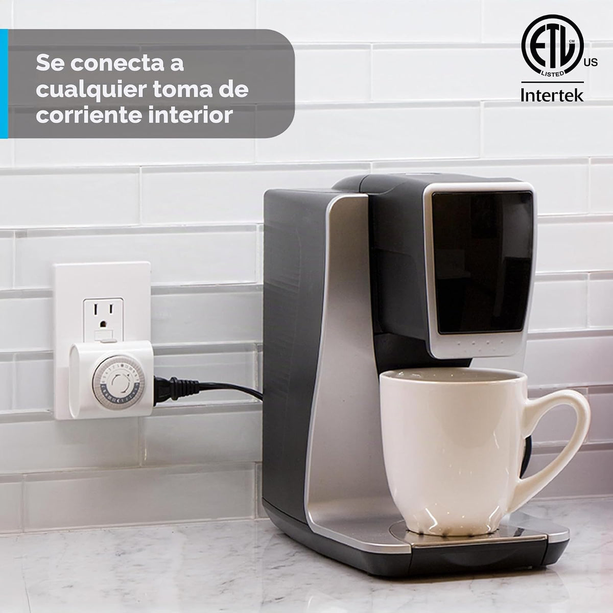Paquete de 3: GE Temporizador básico para interiores de 24 horas, 1 toma polarizada, enchufable, ciclo de encendido/apagado diario, intervalo de 30 minutos, para lámparas, electrodomésticos de