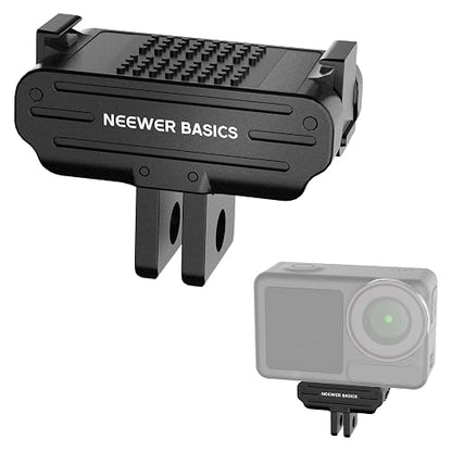 NEEWER Magnetic Quick Release Mount Adapter Compatible con dji OSMO Action 5 Pro 4 3 360, Cámara Acción Base Soporte Bracket Accesorios con 2 Puntas & 1/4" Rosca para Grabación Video Filmación, DP04