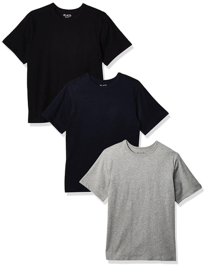 The Children's Place Camiseta básica para niños, Paquete de 3 Camiseta para Niños