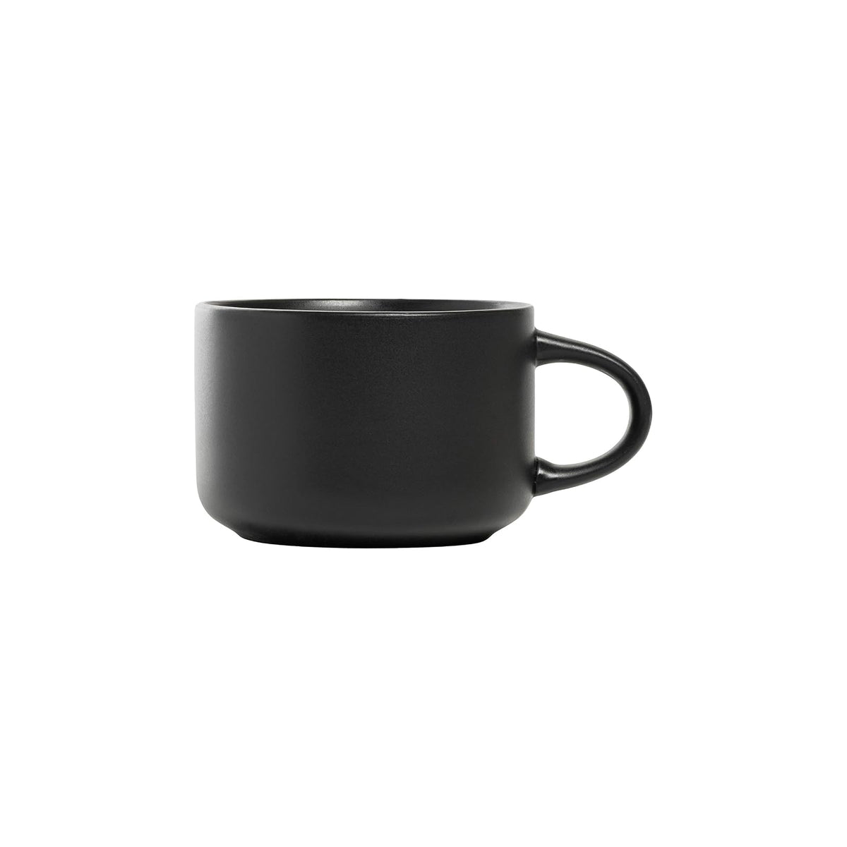 10 Strawberry Street Wazee Tazas de Gran Tamaño Mate, Color Negro - 1 x 6 unidades